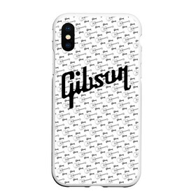 Чехол для iPhone XS Max матовый с принтом Gibson , Силикон | Область печати: задняя сторона чехла, без боковых панелей | Тематика изображения на принте: fender | gibson | guitar | ibanez | music | rock | гитара | музыка | рок