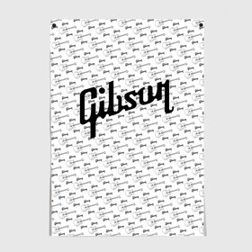 Постер с принтом Gibson , 100% бумага
 | бумага, плотность 150 мг. Матовая, но за счет высокого коэффициента гладкости имеет небольшой блеск и дает на свету блики, но в отличии от глянцевой бумаги не покрыта лаком | fender | gibson | guitar | ibanez | music | rock | гитара | музыка | рок