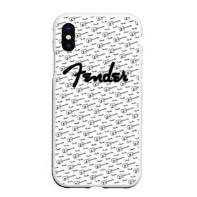 Чехол для iPhone XS Max матовый с принтом Fender , Силикон | Область печати: задняя сторона чехла, без боковых панелей | Тематика изображения на принте: fender | gibson | guitar | ibanez | music | rock | гитара | музыка | рок