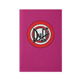 Обложка для паспорта матовая кожа с принтом Дафф , натуральная матовая кожа | размер 19,3 х 13,7 см; прозрачные пластиковые крепления | bart | duff | homer | simpsons | гомер | дафф | симпсоны