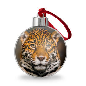 Ёлочный шар с принтом Jaguar , Пластик | Диаметр: 77 мм | Тематика изображения на принте: глаза | дикая кошка | кошка | леопард | сафари | хищник | ягуар