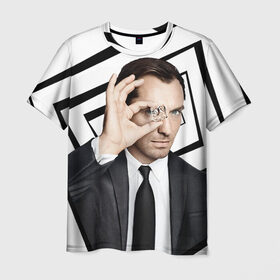 Мужская футболка 3D с принтом Джуд Лоу , 100% полиэфир | прямой крой, круглый вырез горловины, длина до линии бедер | Тематика изображения на принте: актер | ватсон | джуд | джуд лоу | лоу | холмс | шерлок
