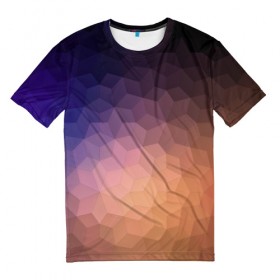 Мужская футболка 3D с принтом Abstraction geometry , 100% полиэфир | прямой крой, круглый вырез горловины, длина до линии бедер | 