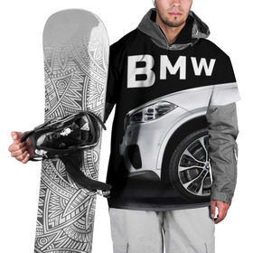Накидка на куртку 3D с принтом BMW белая , 100% полиэстер |  | bmw | x3 x4 x5 x6 x7 x8 | авто | автомобиль | блатная | бмв | бумер | бэха | иномарка | концерн | красивая | крутая | марка немецкая | машина | пацанский таз | прикольная | тачила | тачка