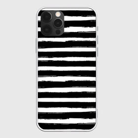 Чехол для iPhone 12 Pro Max с принтом Тельняшка , Силикон |  | геометрия | зебра | линии | полосы | тельняшка | узор | черно белый