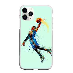 Чехол для iPhone 11 Pro матовый с принтом Russell Westbrook , Силикон |  | Тематика изображения на принте: basketball | nba | oklahoma city | russell westbrook | thunder | арт | баскетбол | картинка | краски | оклахома сити | прикольные | рассел уэстбрук | рисунок | спорт | тандер | цветные | яркие