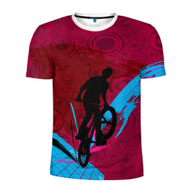 Мужская футболка 3D спортивная с принтом Bicycle , 100% полиэстер с улучшенными характеристиками | приталенный силуэт, круглая горловина, широкие плечи, сужается к линии бедра | 