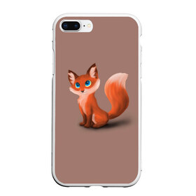 Чехол для iPhone 7Plus/8 Plus матовый с принтом Paint , Силикон | Область печати: задняя сторона чехла, без боковых панелей | Тематика изображения на принте: fox | red | лиса | лисенок | рыжая
