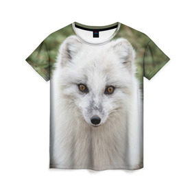 Женская футболка 3D с принтом White Fox , 100% полиэфир ( синтетическое хлопкоподобное полотно) | прямой крой, круглый вырез горловины, длина до линии бедер | fox | red | лиса | лисенок | рыжая