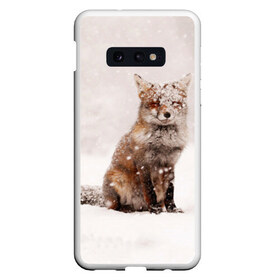 Чехол для Samsung S10E с принтом Snow , Силикон | Область печати: задняя сторона чехла, без боковых панелей | fox | red | лиса | лисенок | рыжая