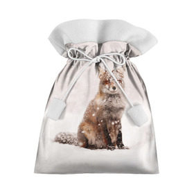 Подарочный 3D мешок с принтом Snow , 100% полиэстер | Размер: 29*39 см | fox | red | лиса | лисенок | рыжая