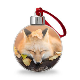 Ёлочный шар с принтом Соня , Пластик | Диаметр: 77 мм | fox | red | лиса | лисенок | рыжая