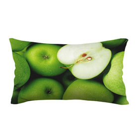 Подушка 3D антистресс с принтом Зеленые яблоки , наволочка — 100% полиэстер, наполнитель — вспененный полистирол | состоит из подушки и наволочки на молнии | еда | зеленый | фрукты | яблоко
