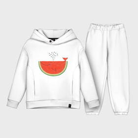 Детский костюм хлопок Oversize с принтом Кит Арбуз ,  |  | арбуз | иллюзия | кит | лето | море | океан | принт | рыба | семечки | фонтан | фрукты | ягоды