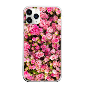 Чехол для iPhone 11 Pro матовый с принтом Розовый рай , Силикон |  | бутон | лепестки | роза | розовый | розочка | цветок | цветы