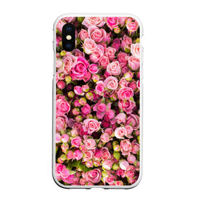 Чехол для iPhone XS Max матовый с принтом Розовый рай , Силикон | Область печати: задняя сторона чехла, без боковых панелей | бутон | лепестки | роза | розовый | розочка | цветок | цветы