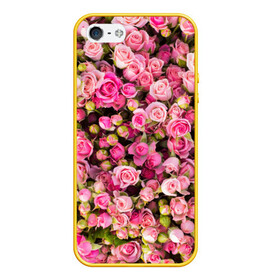 Чехол для iPhone 5/5S матовый с принтом Розовый рай , Силикон | Область печати: задняя сторона чехла, без боковых панелей | бутон | лепестки | роза | розовый | розочка | цветок | цветы
