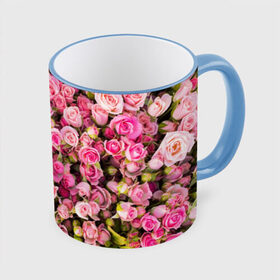 Кружка 3D с принтом Розовый рай , керамика | ёмкость 330 мл | бутон | лепестки | роза | розовый | розочка | цветок | цветы