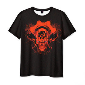 Мужская футболка 3D с принтом Gears of War , 100% полиэфир | прямой крой, круглый вырез горловины, длина до линии бедер | gears | skull | war | маркус | феникс | череп