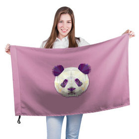 Флаг 3D с принтом Панда , 100% полиэстер | плотность ткани — 95 г/м2, размер — 67 х 109 см. Принт наносится с одной стороны | животные | жищники | новинки | подарок | популярное | яркие