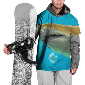 Накидка на куртку 3D с принтом Тигровая акула , 100% полиэстер |  | Тематика изображения на принте: голубое море | океан | рыба