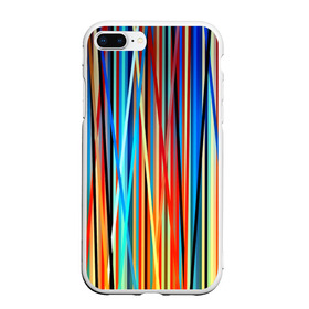 Чехол для iPhone 7Plus/8 Plus матовый с принтом Colored stripes , Силикон | Область печати: задняя сторона чехла, без боковых панелей | 3d | colored stripes | абстракция | другие | картинка | краски | линии | отблеск | полосы | прикольные | радуга | свет | цветные | яркие