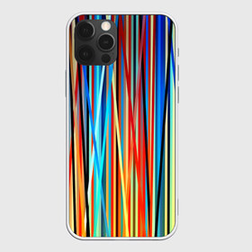 Чехол для iPhone 12 Pro Max с принтом Colored stripes , Силикон |  | 3d | colored stripes | абстракция | другие | картинка | краски | линии | отблеск | полосы | прикольные | радуга | свет | цветные | яркие