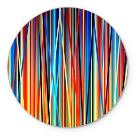 Коврик круглый с принтом Colored stripes , резина и полиэстер | круглая форма, изображение наносится на всю лицевую часть | 3d | colored stripes | абстракция | другие | картинка | краски | линии | отблеск | полосы | прикольные | радуга | свет | цветные | яркие