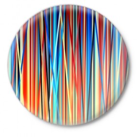 Значок с принтом Colored stripes ,  металл | круглая форма, металлическая застежка в виде булавки | Тематика изображения на принте: 3d | colored stripes | абстракция | другие | картинка | краски | линии | отблеск | полосы | прикольные | радуга | свет | цветные | яркие