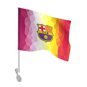 Флаг для автомобиля с принтом FCB , 100% полиэстер | Размер: 30*21 см | fc barcelona | fcb | барса | барселона | болельщики | фанаты | футбол | футбольный клуб