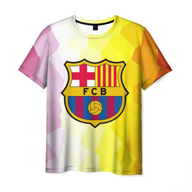 Мужская футболка 3D с принтом FCB , 100% полиэфир | прямой крой, круглый вырез горловины, длина до линии бедер | fc barcelona | fcb | барса | барселона | болельщики | фанаты | футбол | футбольный клуб