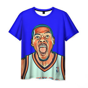 Мужская футболка 3D с принтом Kevin Durant , 100% полиэфир | прямой крой, круглый вырез горловины, длина до линии бедер | nba | oklahoma city thunder | thunder oklahoma | баскетбол | игрок | кевин дюрант | нба | оклахома сити тандер | спорт | тандер