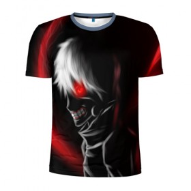 Мужская футболка 3D спортивная с принтом Tokyo Ghoul , 100% полиэстер с улучшенными характеристиками | приталенный силуэт, круглая горловина, широкие плечи, сужается к линии бедра | anime | ken kaneki | tokyo ghoul | аниме