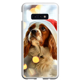 Чехол для Samsung S10E с принтом Рождество , Силикон | Область печати: задняя сторона чехла, без боковых панелей | dog | кавалер кинг чарльз спаниель | новый год | пес | рождество | собака