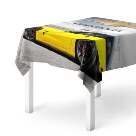 Скатерть 3D с принтом Желтый Chevrolet , 100% полиэстер (ткань не мнется и не растягивается) | Размер: 150*150 см | 
