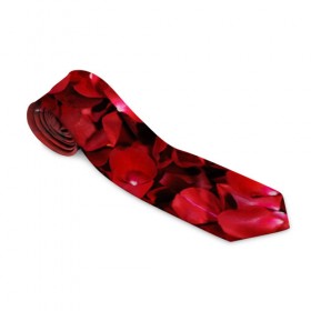 Галстук 3D с принтом Лепестки красных роз , 100% полиэстер | Длина 148 см; Плотность 150-180 г/м2 | Тематика изображения на принте: красный | лепестки | природа | растения | розы | текстура | цветы
