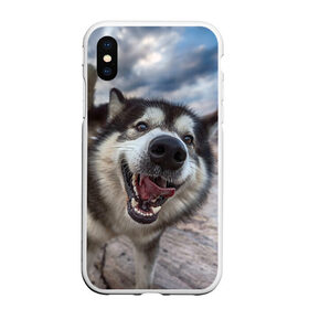 Чехол для iPhone XS Max матовый с принтом Smile , Силикон | Область печати: задняя сторона чехла, без боковых панелей | dog | лабрадор | мопс | пес | собака | такса | хаски | щеночек