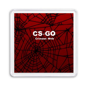 Магнит 55*55 с принтом CS:GO Crimson Web , Пластик | Размер: 65*65 мм; Размер печати: 55*55 мм | Тематика изображения на принте: 3d | awp | counter strike | crimson web | game | skin | авп | игры | линии | прикольные | скин | текстуры