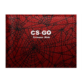 Обложка для студенческого билета с принтом CS:GO Crimson Web , натуральная кожа | Размер: 11*8 см; Печать на всей внешней стороне | Тематика изображения на принте: 3d | awp | counter strike | crimson web | game | skin | авп | игры | линии | прикольные | скин | текстуры