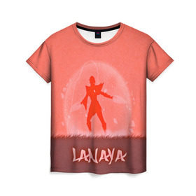 Женская футболка 3D с принтом LANAYA , 100% полиэфир ( синтетическое хлопкоподобное полотно) | прямой крой, круглый вырез горловины, длина до линии бедер | dota | dota 2 | lanaya | sheron1030 | дота | дота2 | дотка | ланая | темпларка