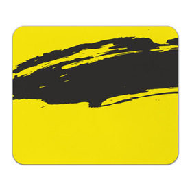 Коврик прямоугольный с принтом Чёрно-жёлтый , натуральный каучук | размер 230 х 185 мм; запечатка лицевой стороны | краски | мазок