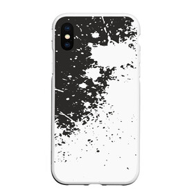 Чехол для iPhone XS Max матовый с принтом Чёрное-белое , Силикон | Область печати: задняя сторона чехла, без боковых панелей | гранж | краска | пятна