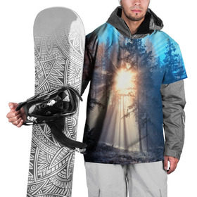 Накидка на куртку 3D с принтом Woodland , 100% полиэстер |  | Тематика изображения на принте: деревья | лес | пейзаж