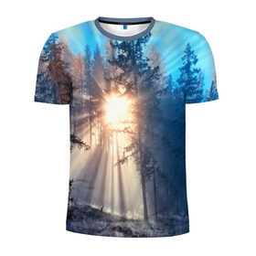 Мужская футболка 3D спортивная с принтом Woodland , 100% полиэстер с улучшенными характеристиками | приталенный силуэт, круглая горловина, широкие плечи, сужается к линии бедра | Тематика изображения на принте: деревья | лес | пейзаж