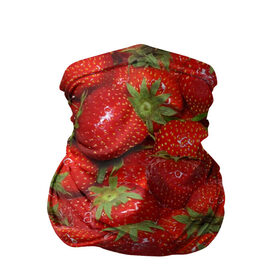 Бандана-труба 3D с принтом Клубничка , 100% полиэстер, ткань с особыми свойствами — Activecool | плотность 150‒180 г/м2; хорошо тянется, но сохраняет форму | еда | клубника | красный | сладкое | текстура | фрукты | ягоды