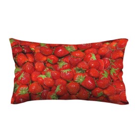 Подушка 3D антистресс с принтом Клубничка , наволочка — 100% полиэстер, наполнитель — вспененный полистирол | состоит из подушки и наволочки на молнии | еда | клубника | красный | сладкое | текстура | фрукты | ягоды