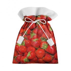 Подарочный 3D мешок с принтом Клубничка , 100% полиэстер | Размер: 29*39 см | Тематика изображения на принте: еда | клубника | красный | сладкое | текстура | фрукты | ягоды