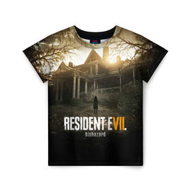 Детская футболка 3D с принтом Resident Evil , 100% гипоаллергенный полиэфир | прямой крой, круглый вырез горловины, длина до линии бедер, чуть спущенное плечо, ткань немного тянется | Тематика изображения на принте: horror | jovovich | milla | zombie | вирус | зло | зомби | йовович | милла | обитель | ужас