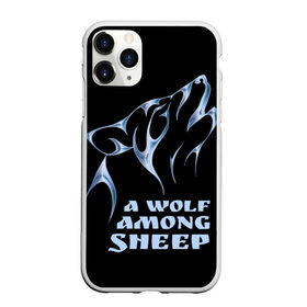 Чехол для iPhone 11 Pro Max матовый с принтом Волк среди овец , Силикон |  | wolf among sheep | татуировка | хищник