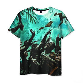 Мужская футболка 3D с принтом Dead Island , 100% полиэфир | прямой крой, круглый вырез горловины, длина до линии бедер | Тематика изображения на принте: зомби | мертвый остров